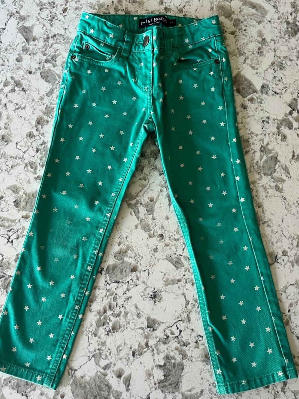 Boden green star stretch jeans sz 5